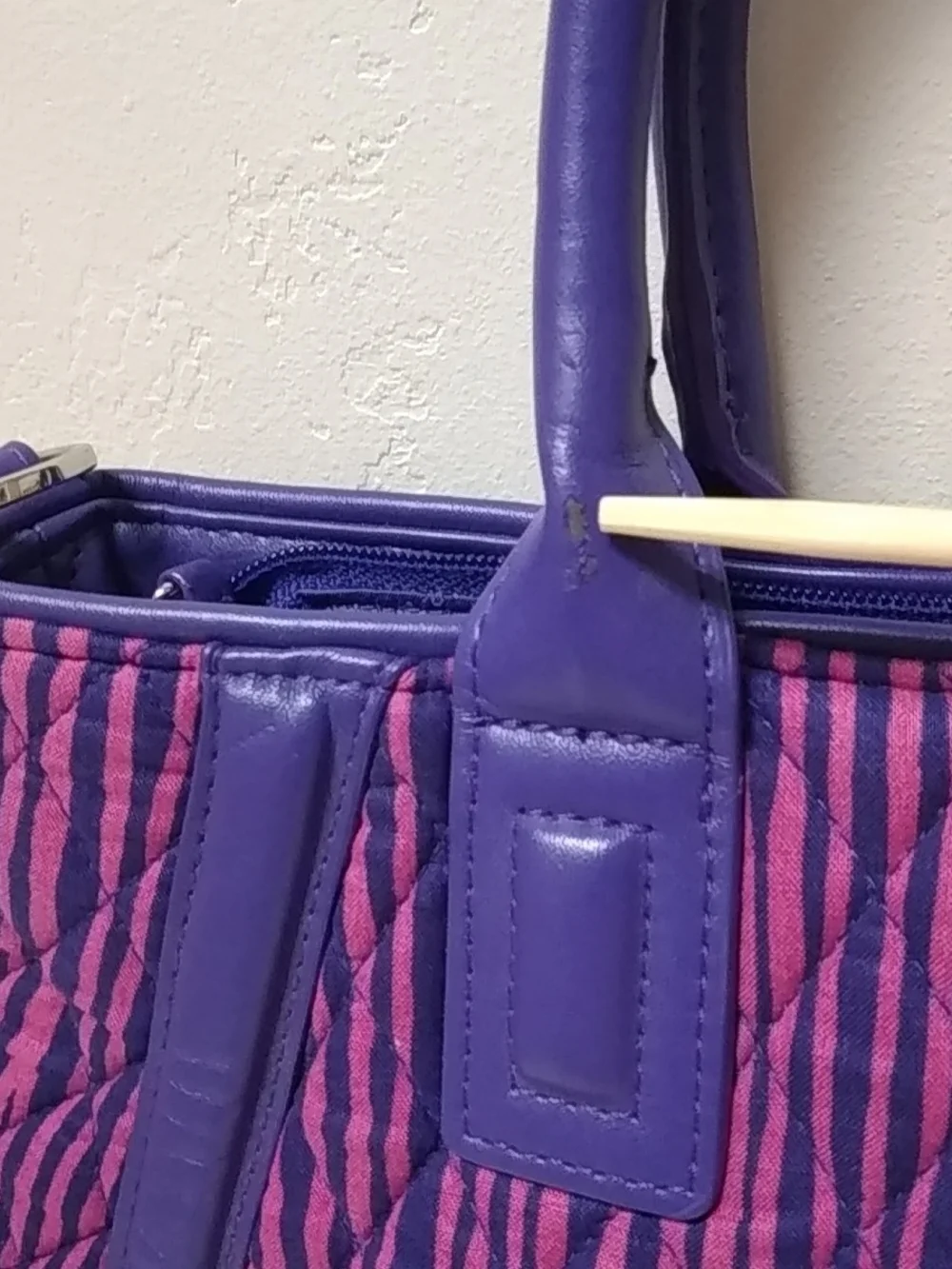 Vera Bradley Pink and Purple Quilted Bag